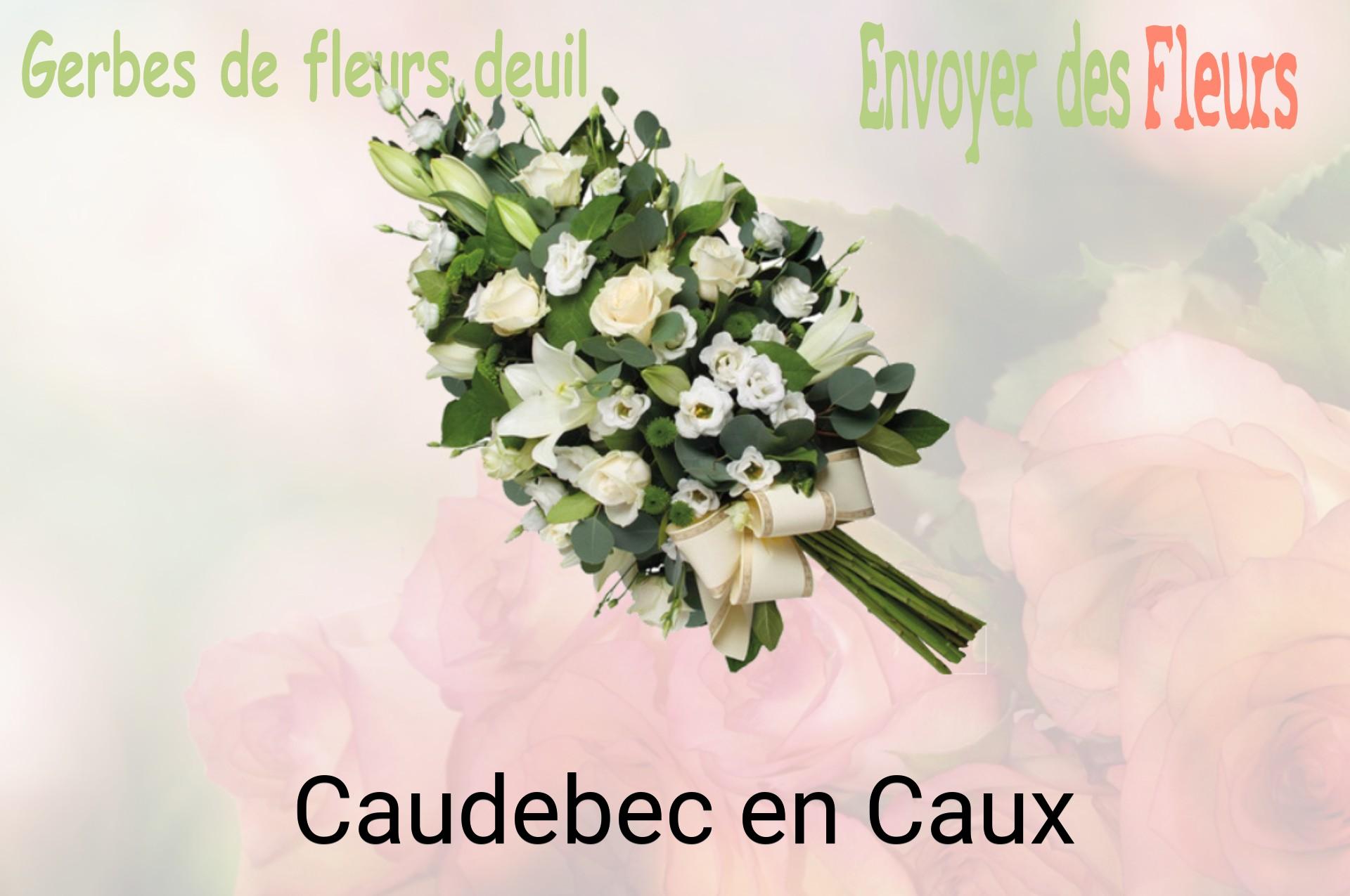 Gerbe de fleurs de deuil livrée à Caudebec-en-Caux